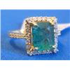 Image 2 : 14K YELLOW GOLD RING EMERALD/DIAMOND GLA$16,793.0