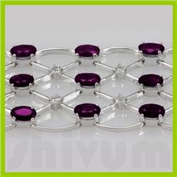 Genuine Vintage Design  19 ctw Amethyst Bracelet  14K White or Yellow Gold 