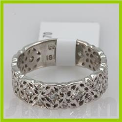 Genuine 0.55 ctw 18k Diamond White Gold Ring 