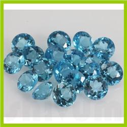 Natural Blue Topaz Round Cushion Cut 9x9 mm 4 pcs per lot 57.37ctw @ 2USD/ct