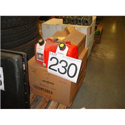 SCEPTER NINE 1 GAL GAS CANS AND SPOUT KITS (9X)