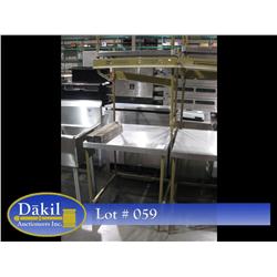 30"X30" S/S TABLE W UPPER RACK