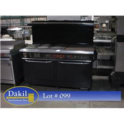 VULCAN HART BALT 5' RANGE, 6 BURNER, 24" GRILL, DOUBLE OVEN
