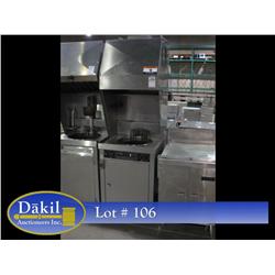 CHESTER FRIED SELF-FILTERING FRYER W VENT HOOD
