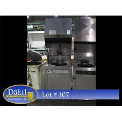 CHESTER FRIED SELF-FILTERING FRYER W VENT HOOD