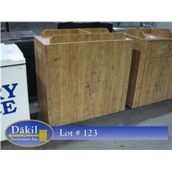 DOUBLE SIDED TRAY/TRASH CAN HOLDER