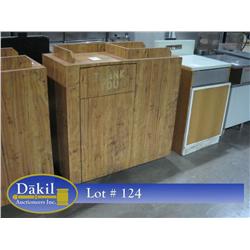 DOUBLE SIDED TRAY/TRASH CAN HOLDER