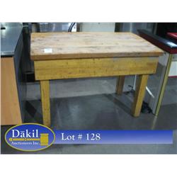 29"X50" BUTCHER BLOCK TABLE