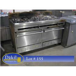 SUN FIRE 5' RANGE,  10 BURNER, DOUBLE OVEN