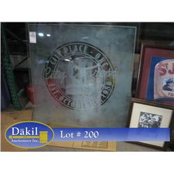 CITY EXPRESS 40"X44" ETCHED GLASS