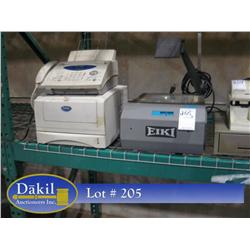EIKI OVERHEAD PROJECTOR, BROTHER PRINTER, & BROTHER FAX MACHINE (X3)
