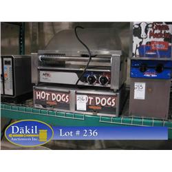 APW WYOTT TRU-HEAT HOTDOG ROLLER W BUN CABINET