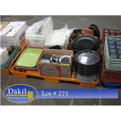 TRAYS, SKILLETS, BINS, & MISC
