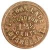 Image 1 : Bisbee,AZ - Cochise County - IM Wallace Token *Territorial* : 12 1/2c -