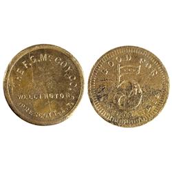 Prescott,AZ - Yavapai County - F.G. McCoy Co. Token *Territorial* :