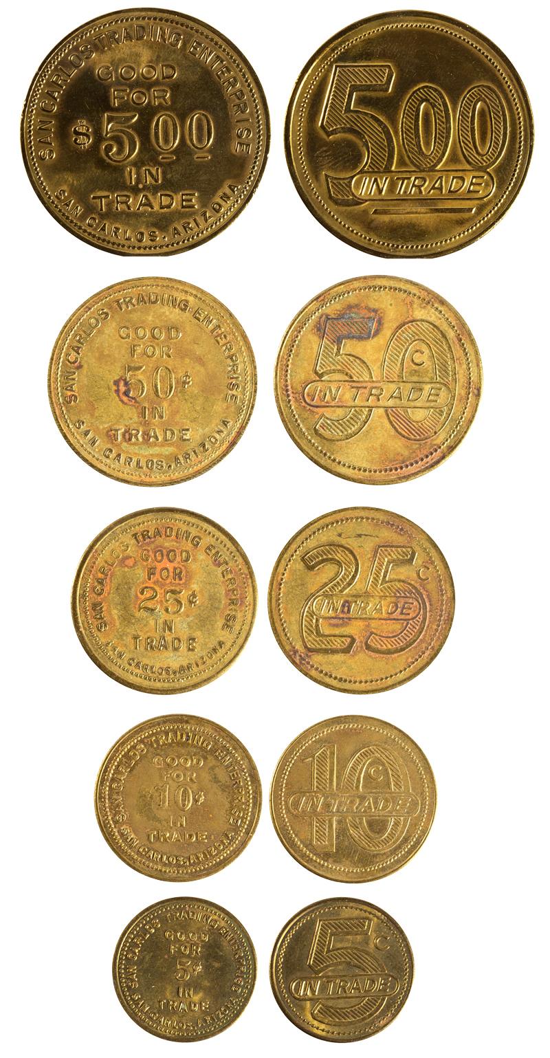 San Carlos,AZ Gila County San Carlos Trading Tokens