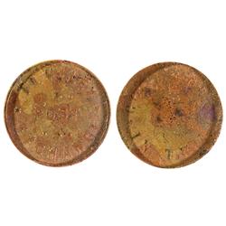 Angel Island,CA - Marin County - c1900 - Fort Miley Post Exchange Token :  5151601-025