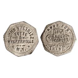 Butte,MT - Vieanna Brewery Token *Territorial* : 12 1/2c -