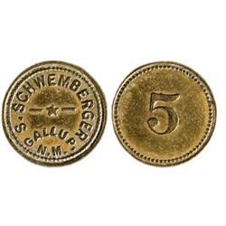 Gallup,NM - McKinley County - S. Schwemberger Token :