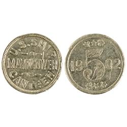 1902 - U.S. SHIP MAYFLOWER Naval Token :