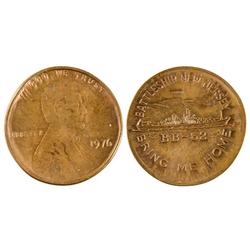 1976 - BATTLESHIP NEW JERSEY BB-62 Naval Token :