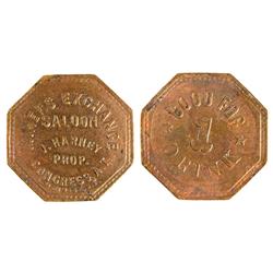 Congress,AZ - Yavapai County - Miners Exchange Saloon Token *Territorial* :