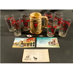 Virginia City,NV - Storey County - Bucket of Blood Bar Glasses and Beer Stein :