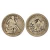 Image 1 : 1860 - Chopmarked Seated Half :  3 -