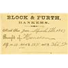 Image 1 : San Juan,CA - Nevada County - April 11, 1860 - Block & Furth Bankers Business Card :