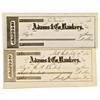 Image 1 : Mokelumne Hill,CA - Calaveras County - February 12, 1855 - Adams & Co. Bank Checks :