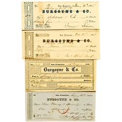 San Francisco,CA - 1850-1855 - Burgoyne & Co. Checks :