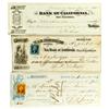 Image 1 : San Francisco,CA - 1864/1865/1869 - Gold Rush Checks, Various Banks :