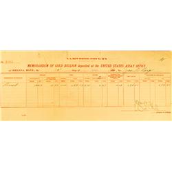 Helena,MT - Lewis and Clark County - April 19, 1901 - United States Assay Office Deposit Receipt :