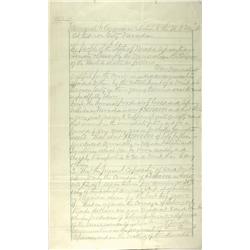 Carson City,NV - Ormsby County - 1872 - Carson City Mint Document of Memorial to Congress :