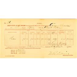 Carson City,NV - Ormsby County - April 18, 1890 - United States Mint Memorandum of Gold Bullion :