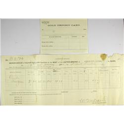 Carson City,NV - Ormsby County - January 12, 1905 - Carson City Mint Assay Receipt: Memorandum of Si