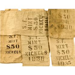 c1935 - Bank Bags: Seattle Collection -US Mint San Francisco Nickel Bags :