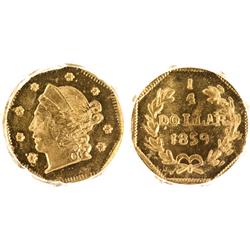 San Francisco,CA - 1859 - California Fractional Gold :
