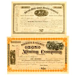 Mariposa,CA - 1880/1881 - North Hite/South Hite Gold Mining Co. :