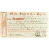 Image 1 : Rattlesnake,CA - 1855 - Wells Fargo Express Receipt for Gold Dust :