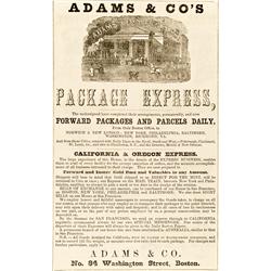 San Francisco,CA - Adams & Co. Package Express Advertisement :