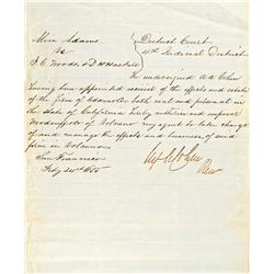 San Francisco,CA - February 24, 1855 - Adams and Co. Letter :