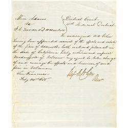 San Francisco,CA - February 24, 1855 - Adams and Co. Letter :