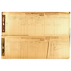 Sisson (Shasta),CA - c1918-1919 - Wells Fargo & Co. Delivery Records Book  Wells Fargo delivery Reco