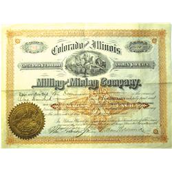 Eagle County (?),CO - July 14, 1895 - Colorado and Illinois Milling and Mining Company Stock Certifi