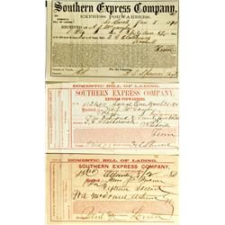 GA - March 31, 1870 - Southern Express Bills of Lading :