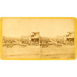 Wichita,KS - Sedgwick County - c1880 - Street Scene Stereoview :