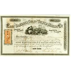 East Bannack,MT - East Bannack Gold and Silver Stock Certificate *Territorial* :