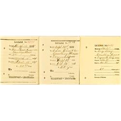 Virginia City,MT - Madison County - 1865-1867 - Chinese Gambling House Licenses *Territorial* :