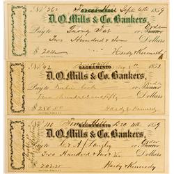 Forest Hill,CA - 1859 - Forest Hill Bank Checks :